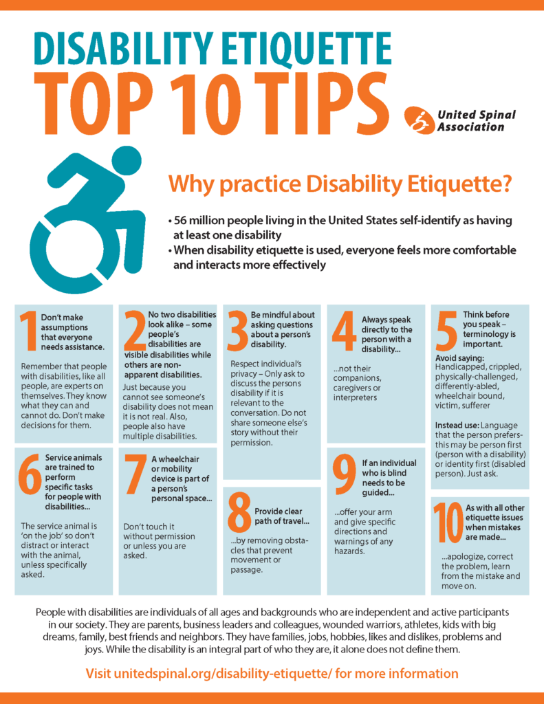 Disability Etiquette Top 10